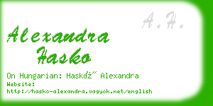 alexandra hasko business card